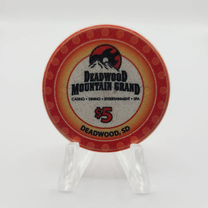 Deadwood Mountain Grand Hotel Casino Deadwood South Dakota 2018 $5 Casino Chip