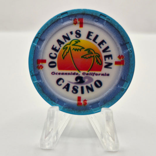 Ocean's Eleven Casino Oceanside California $1 Casino Chip