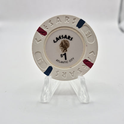 Caesars Hotel Casino Atlantic City New Jersey $1 Casino Chip