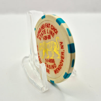 State Line Casino Wendover Nevada 1998 'Year Of The Tiger' LE Casino Chip V1587