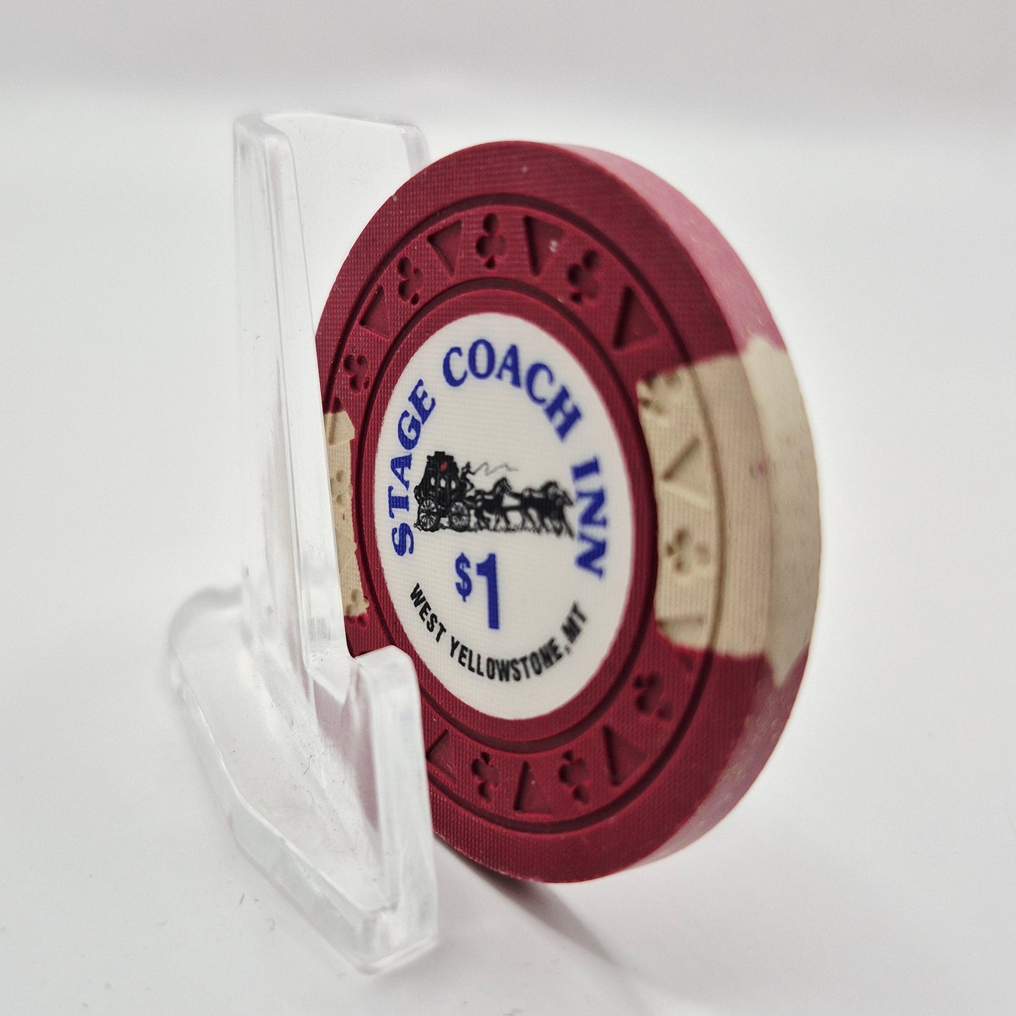 Stagecoach Inn Card Room West Yellowstone Montana $1 Casino Chip *Uncirculated