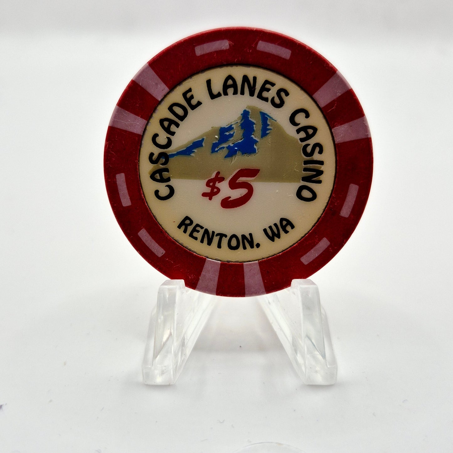 Cascade Lanes Casino Renton Washington $5 Casino Chip