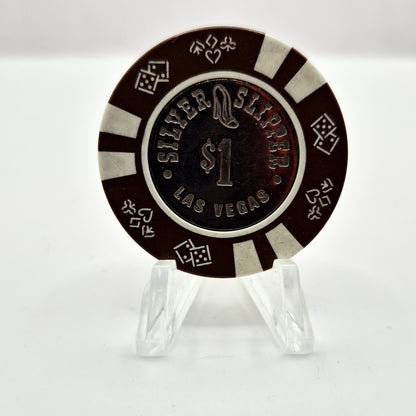 Silver Slipper Casino Las Vegas Nevada 1980's $1 "Coin Inlay" Chip N2182