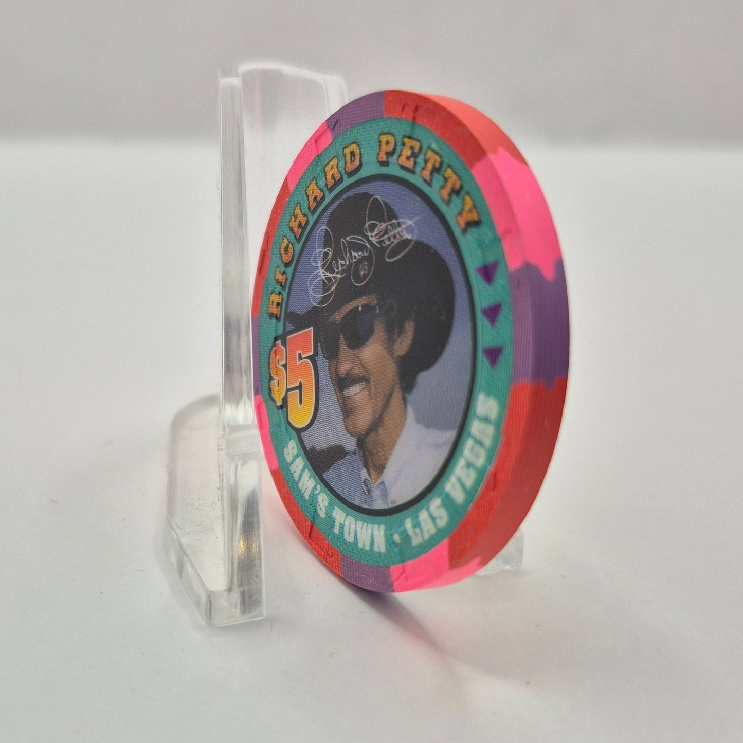 Sam's Town Hotel Casino Las Vegas Nevada 2000 Richard Petty $5 Casino Chip V5497