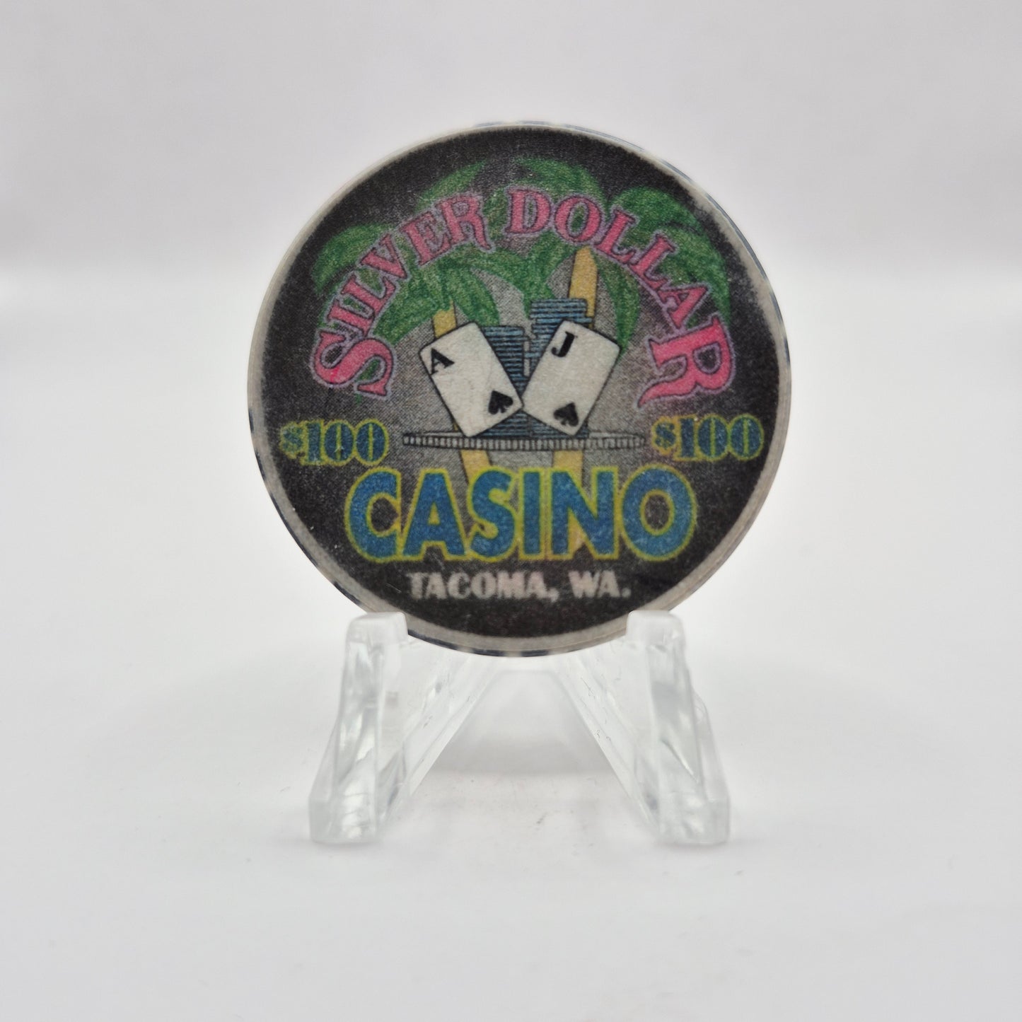 Silver Dollar Casino Tacoma Washington $100 Casino Chip *Circulated