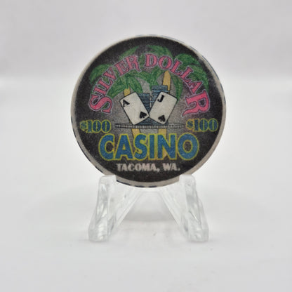Silver Dollar Casino Tacoma Washington $100 Casino Chip *Circulated