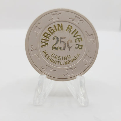 Virgin River Hotel Casino Mesquite Nevada 1990 $.25  Casino Chip N3396