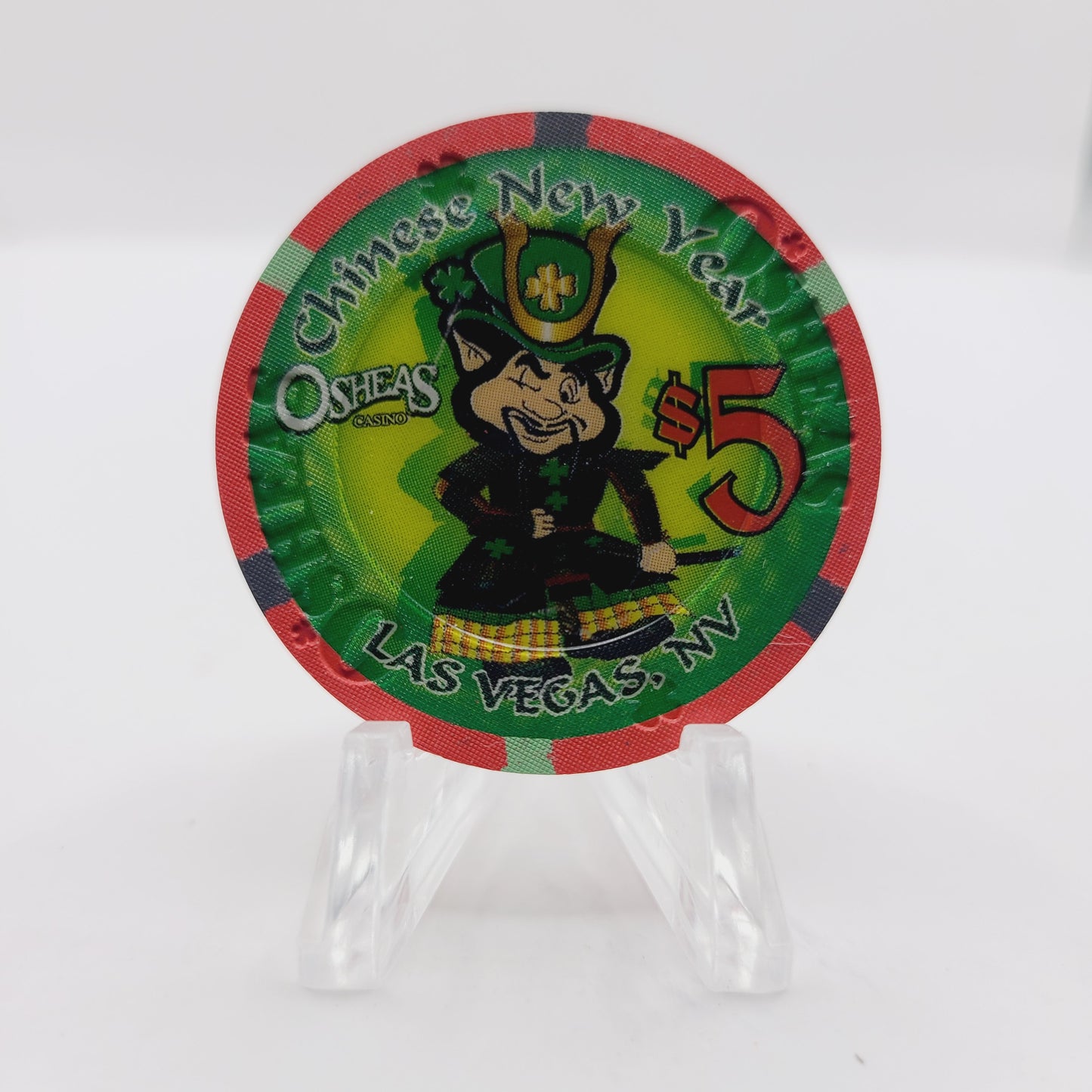 O'Shea's Hotel Casino Las Vegas Nevada "Year of the Snake" 2001 $5 Casino chip V7602 LTD 750 #736