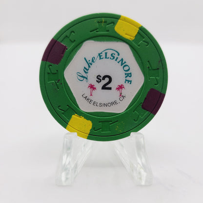 Lake Elsinore Casino Lake Elsinore California $2 Casino Chip (Worn)