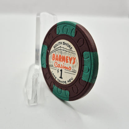 Barney's Casino Lake Tahoe Nevada 1971 $1 Casino Chip  N4390