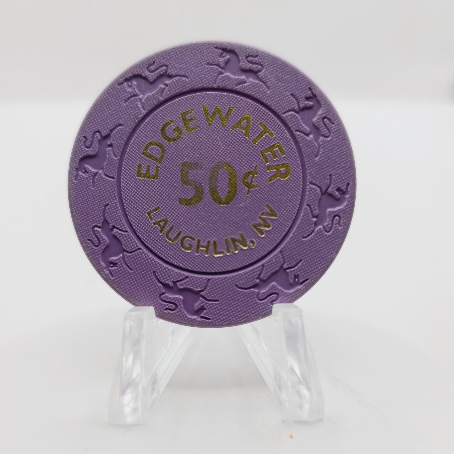Edgewater Hotel Casino Laughlin Nevada 1995 $.50 Casino Chip N7811 *Lt  Purple