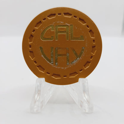 Cal Vay Card Room North Hollywood California 1969 Casino Chip CG033686