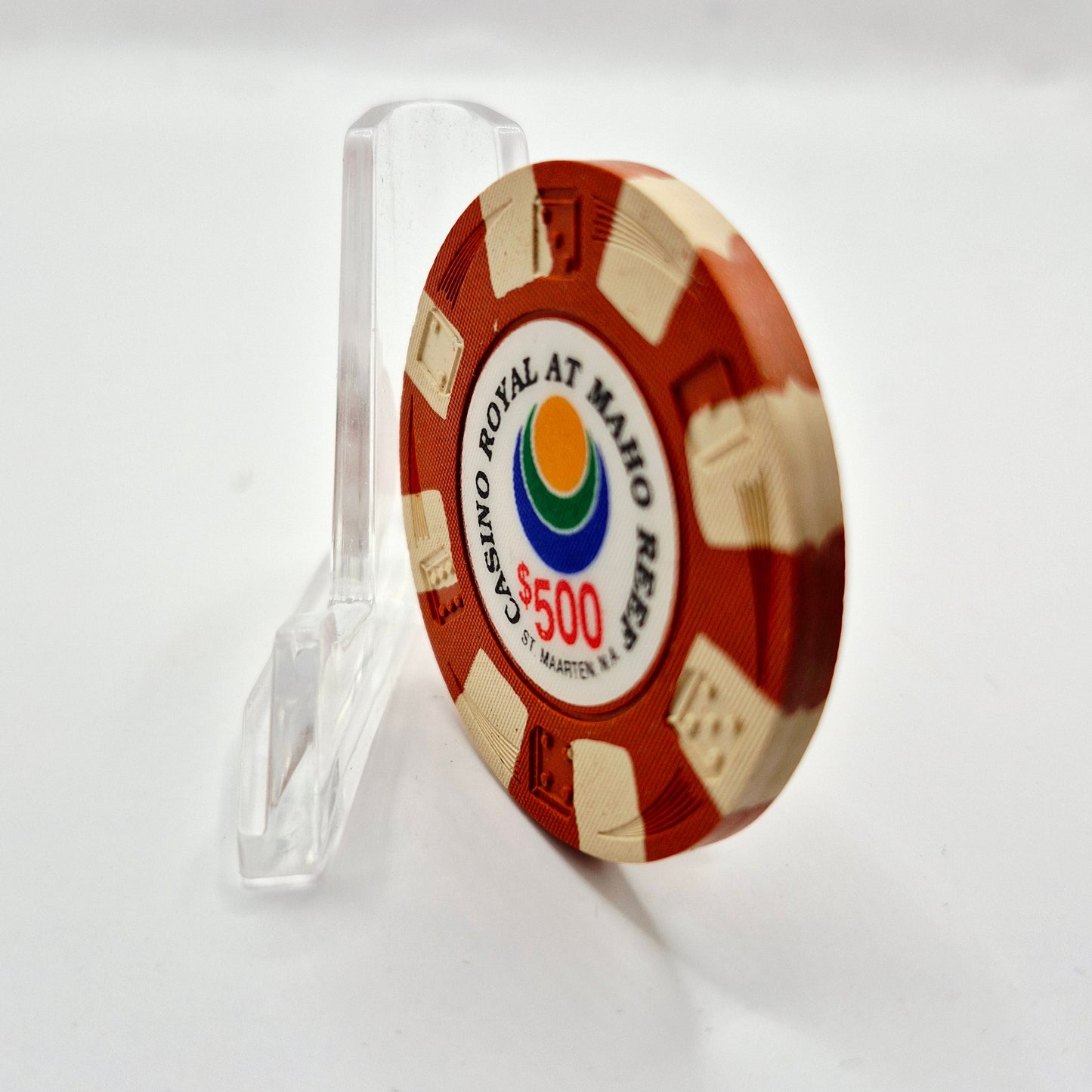 Casino Royale Maho Reef St Maarten $500 Casino Chip CG180498 *UNC