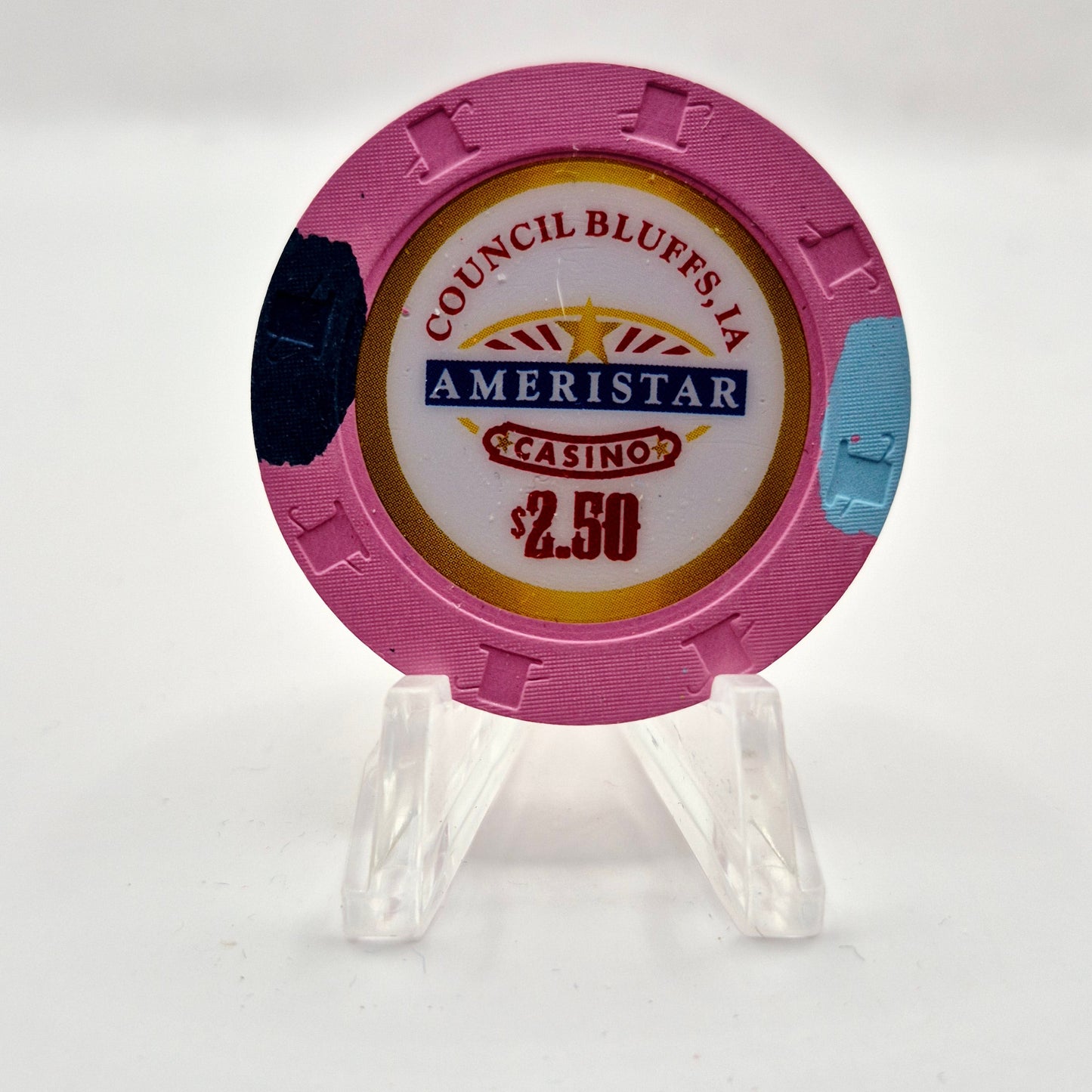 Ameristar Riverboat Hotel Casino Council Bluffs Iowa 2021 $2.50 Casino Chip