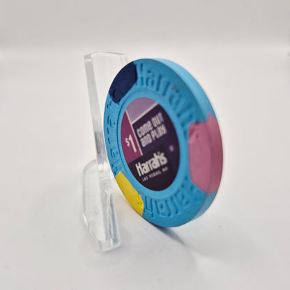 Harrah's Casino Las Vegas Nevada 2012 "Come Out and Play" $1 Casino Chip D0381