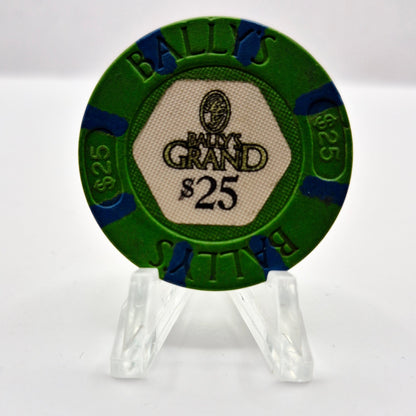 Bally's Grand Hotel Casino Atlantic City New Jersey $25 Casino Chip CG043787