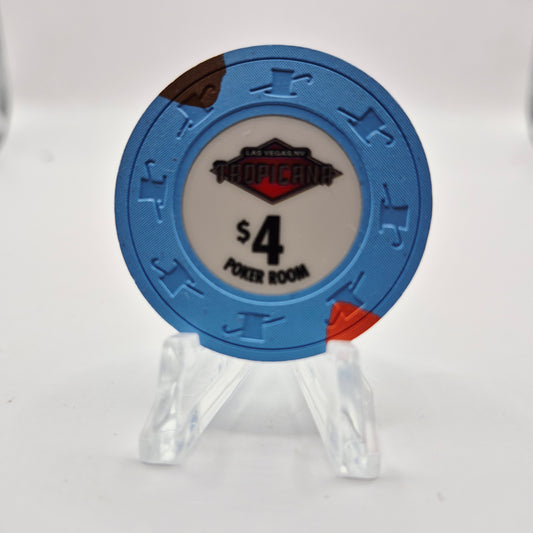 Tropicana Hotel Casino Las Vegas Nevada 2008 $4 Casino Chip E8396