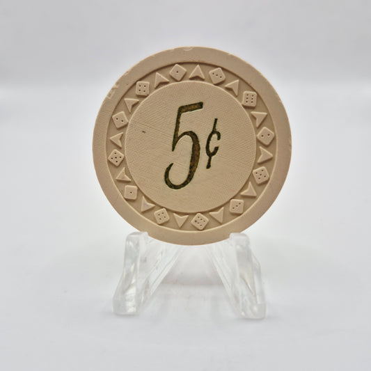 Nevada Club Casino Reno Nevada 1954 $0.05 Chip D1296