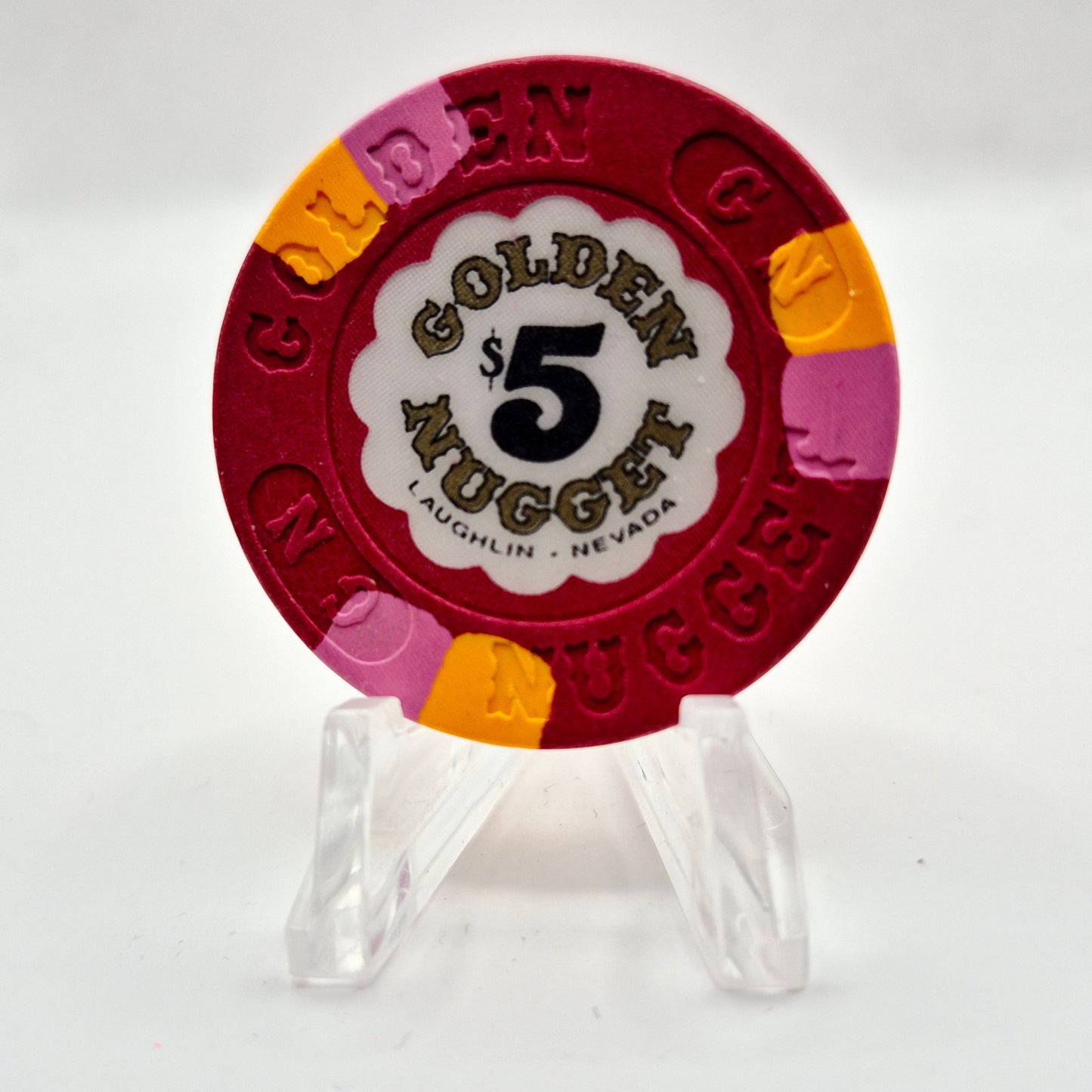 Golden Nugget Laughlin Nevada 1988 $5 Casino Chip N3415