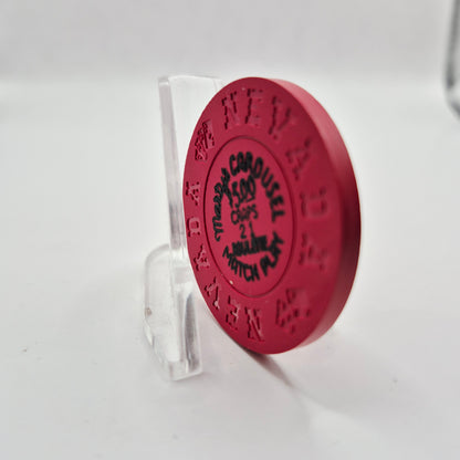 Carousel 'Marty's' Casino Las Vegas Nevada $5 "Craps-21- Roulette-Match Play-NCV" Casino Chip V3831 LTD 100