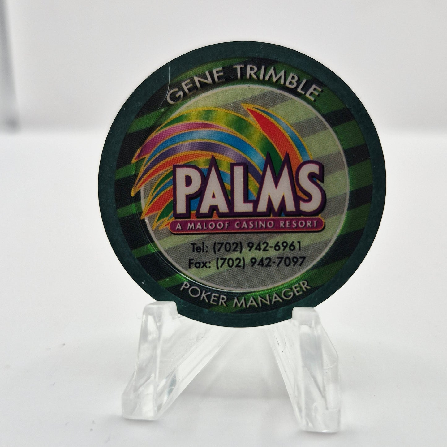 Palms Hotel Casino Las Vegas Nevada Gene Trimble Poker Manager Chip