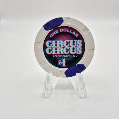 Circus Circus Casino Las Vegas Nevada 2017 $1 Casino Chip D2609