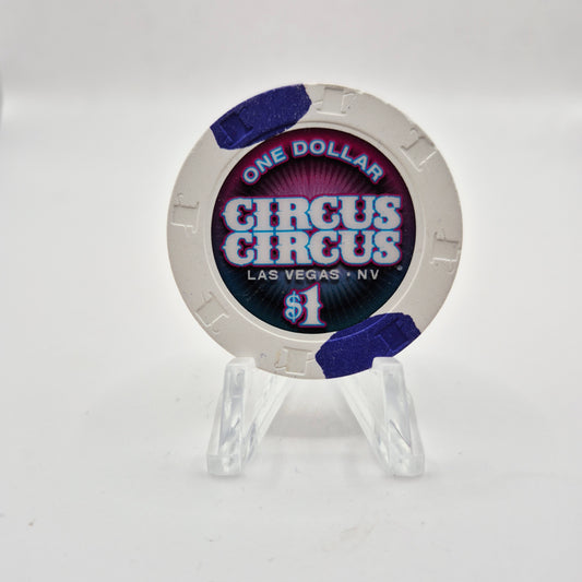 Circus Circus Casino Las Vegas Nevada 2017 $1 Casino Chip D2609
