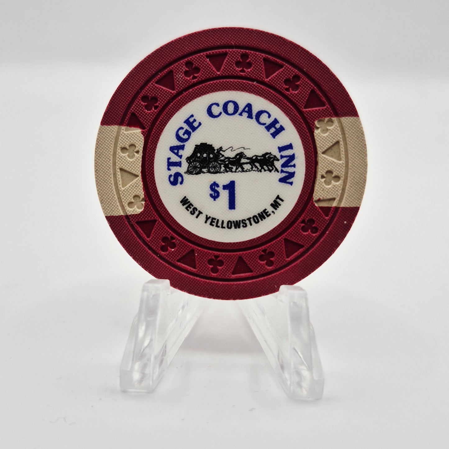 Stagecoach Inn Card Room West Yellowstone Montana $1 Casino Chip *Uncirculated