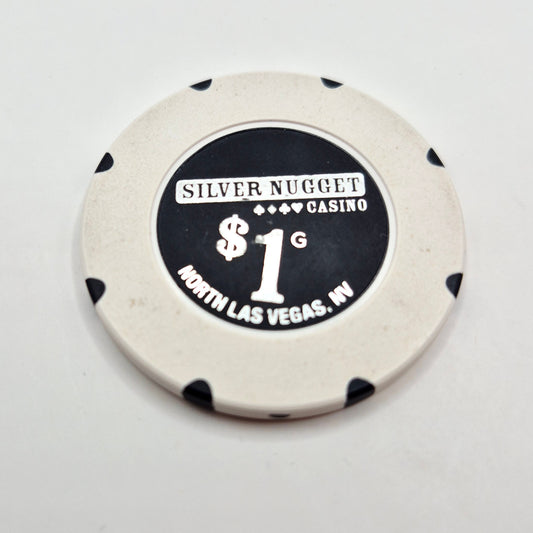 Silver Nugget Casino Las Vegas Nevada 2010 $1 Casino Chip E9812