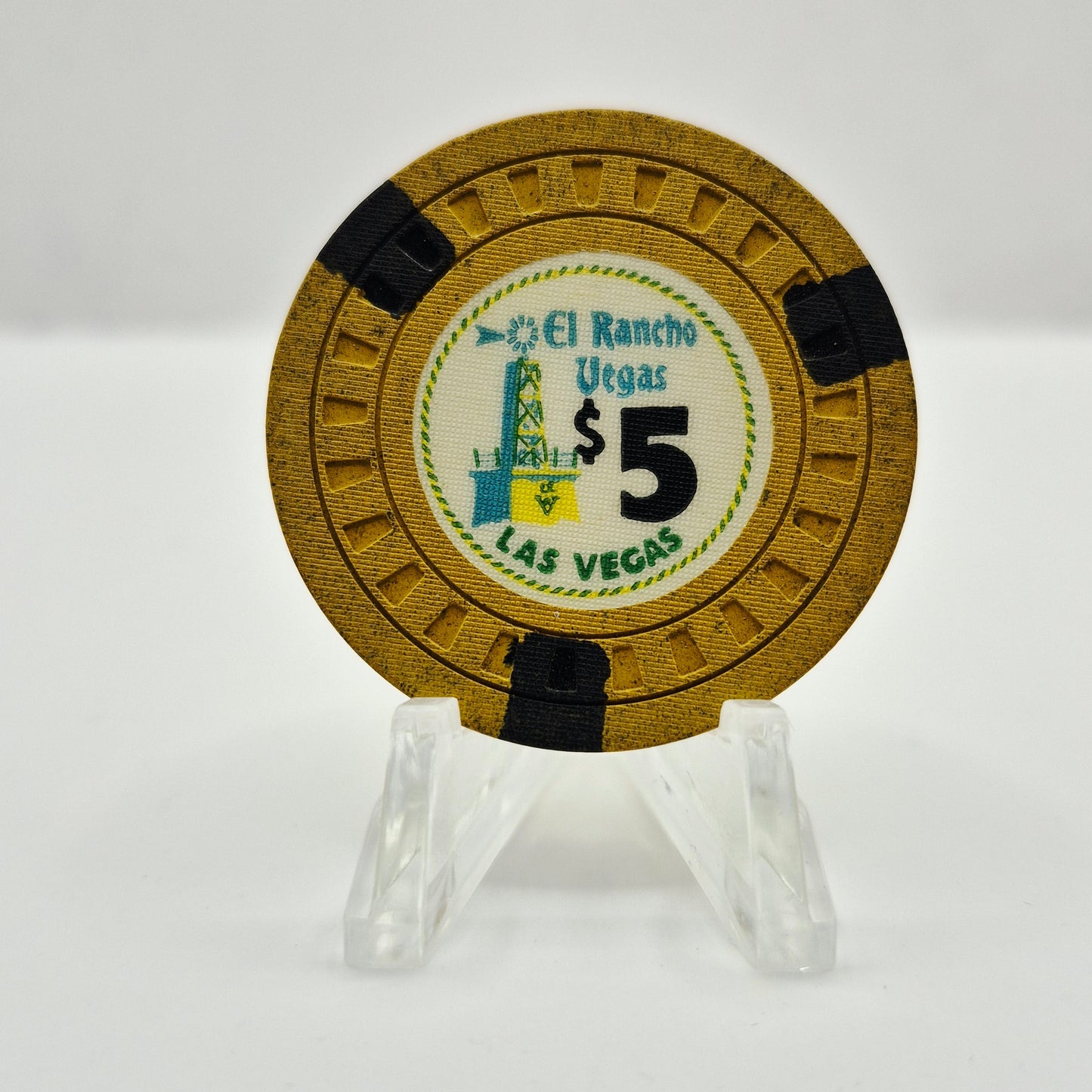 El Rancho Vegas Casino Las Vegas Nevada 1955 $5 Casino Chip N1563