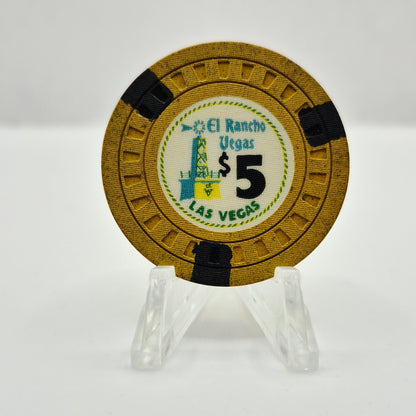 El Rancho Vegas Casino Las Vegas Nevada 1955 $5 Casino Chip N1563