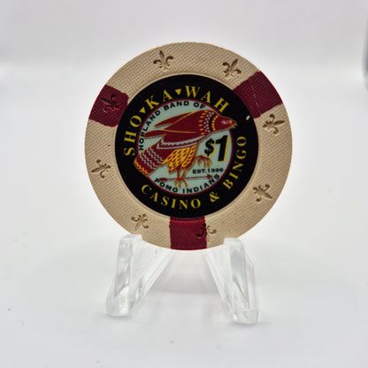 Sho-Ka-Wah  Casino Hopland California $1 Casino Chip *UNCIRCULATED
