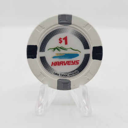Harvey's "Wagon Wheel" Hotel Casino Lake Tahoe Nevada "Hologram" $1 Casino chip *Circulated