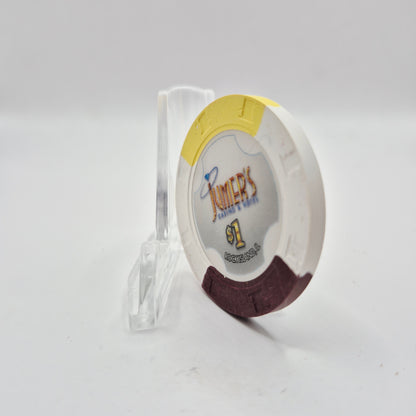 Jumer's Casino Rock Island Illinois "UNCIRCULATED" $1 Chip *Back up set