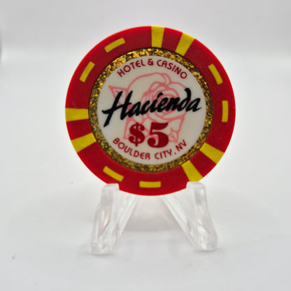 Hacienda Hotel Casino Boulder City Nevada 1999 $5 Casino Chip V4412