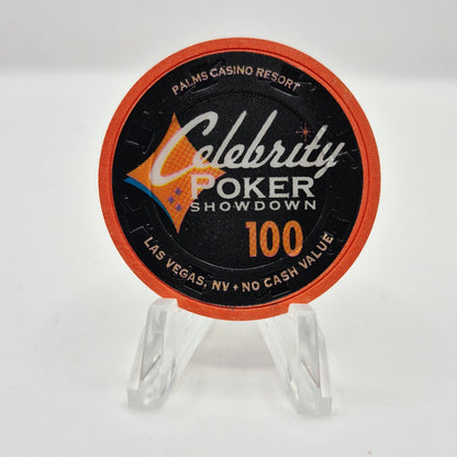 Palms Hotel Casino Las Vegas Nevada 2003 'Celebrity Poker Showdown' 100 NCV Casino Chip E2067