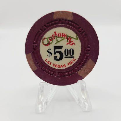 Castaways Casino Las Vegas Nevada 1960's $5 Casino Chip N1439.C (Canceled with ZAB)