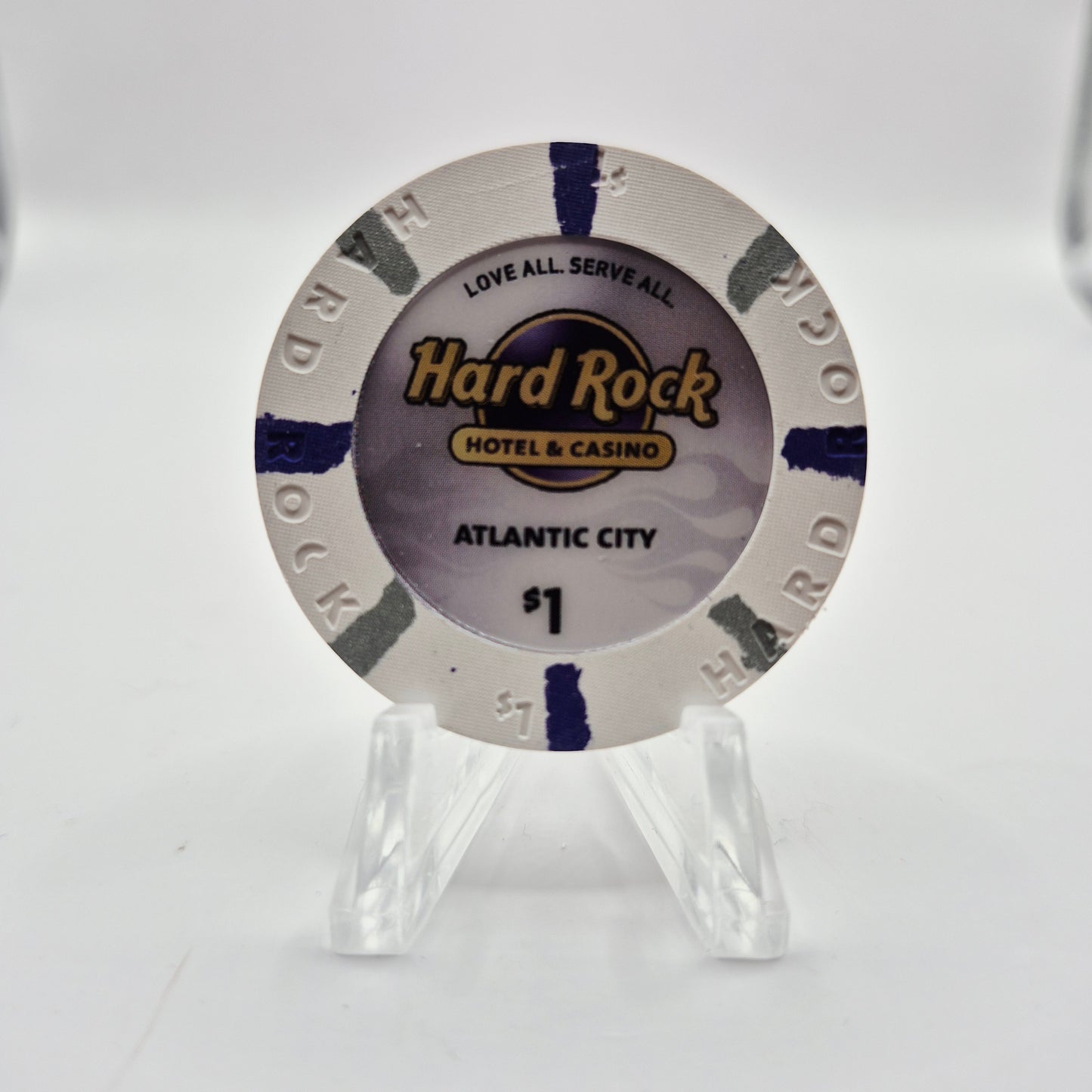 Hard Rock Casino Atlantic City New Jersey"UNCIRCULATED" $1 Casino Chip
