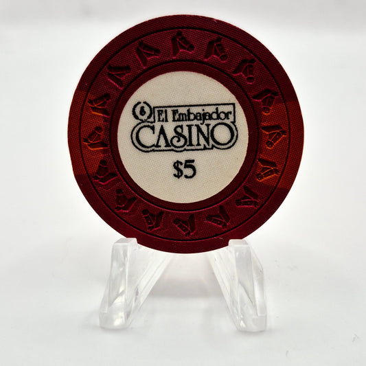 El Embajador Casino Santo Domingo Dominican Republic $5 Casino Chip CG212412