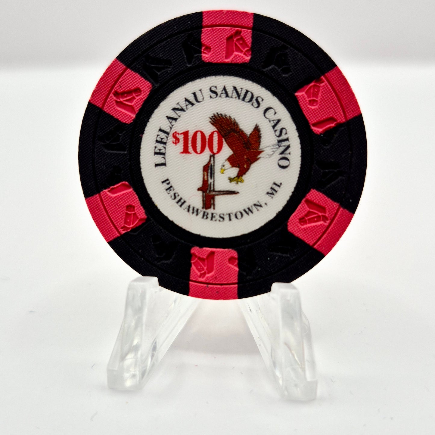 Leelanau Sands Casino Peshawbestown Michigan $100 Casino Chip