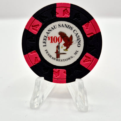 Leelanau Sands Casino Peshawbestown Michigan $100 Casino Chip