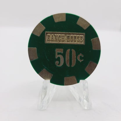 Ranch House Casino Wells Nevada 1980 $.50 Casino Chip  N6473