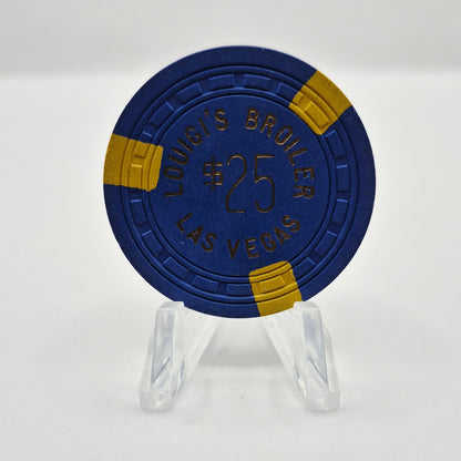 Louigi's Broiler Casino Las Vegas Nevada 1950's $25 Casino Chip E3227