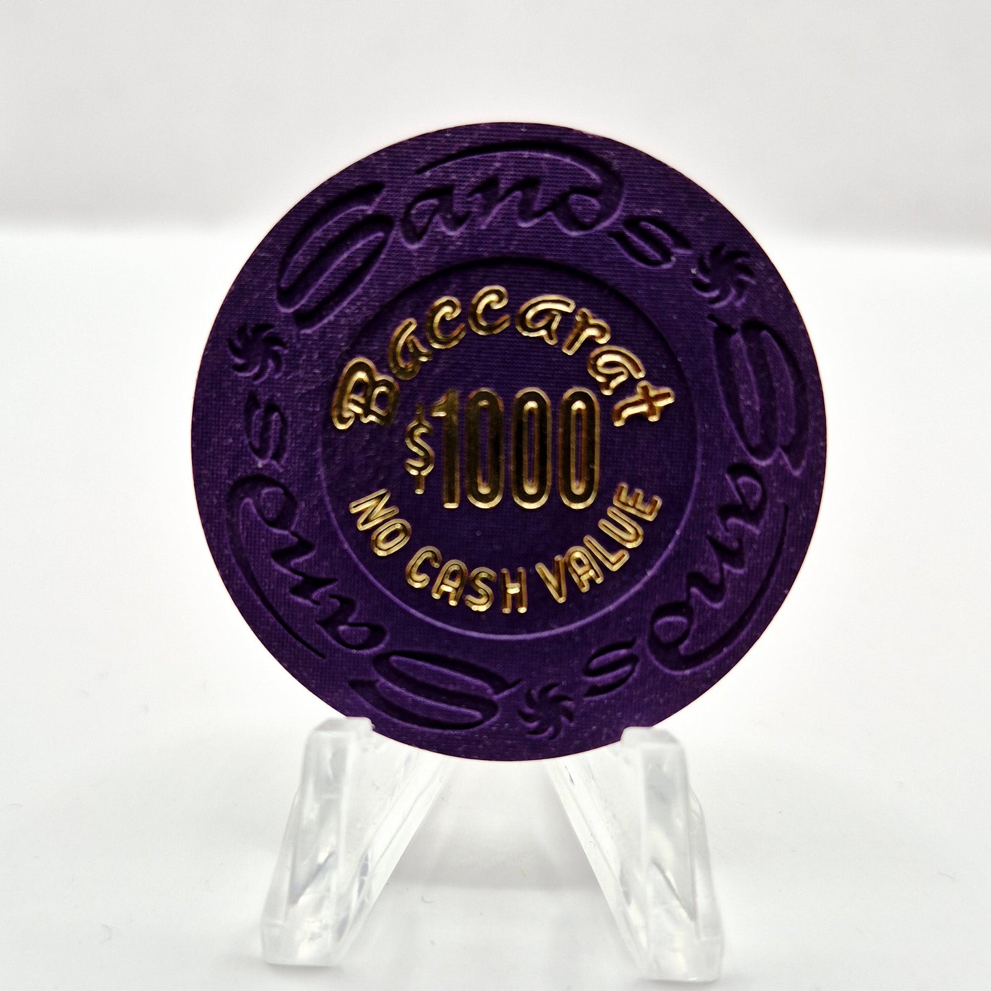 Sands Hotel Casino Las Vegas Nevada 1981 $1000 Baccarat NCV Casino Chip E3729