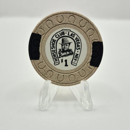 Horseshoe Club 'Binions' Las Vegas Nevada  1980's $1 Casino Chip *Circulated