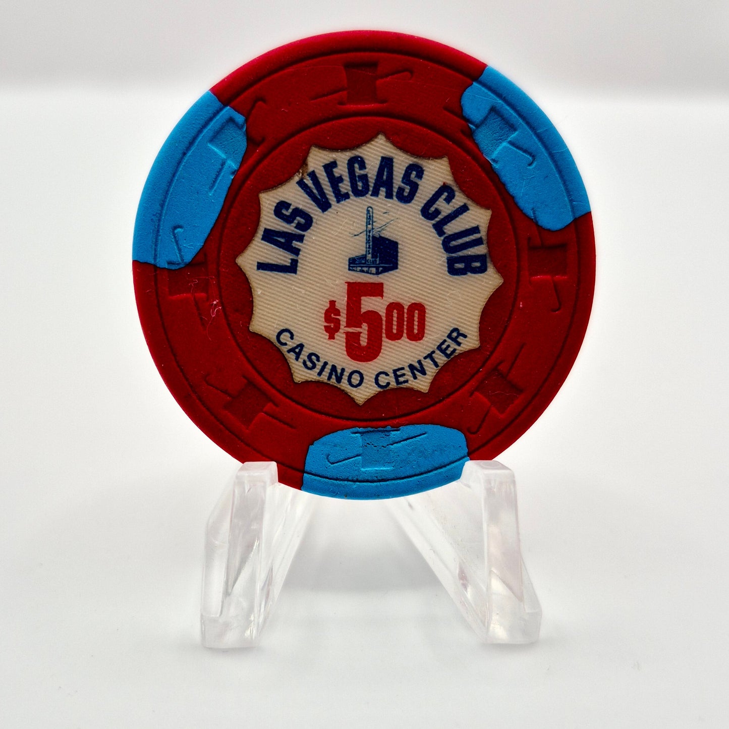 Las Vegas Club Las Vegas Nevada 1980s $5 Casino Chip N1848 *Worn