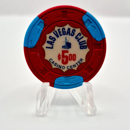 Las Vegas Club Las Vegas Nevada 1980s $5 Casino Chip N1848 *Worn