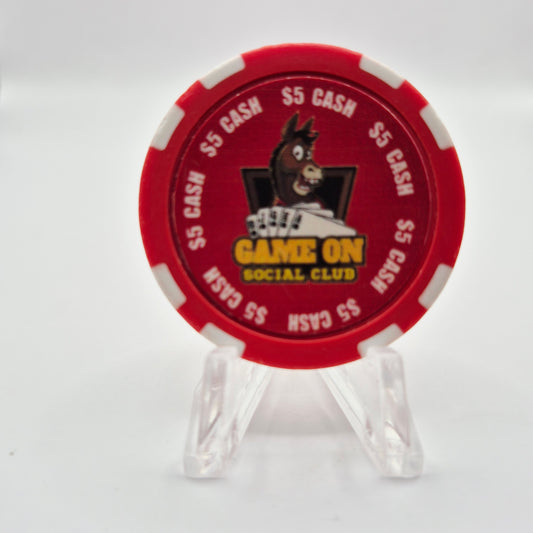Game on Social Club College Station Texas $5 Casino Chip