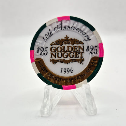 Golden Nugget Las Vegas Nevada 1996 '50th Anniversary' LE $25 Casino Chip N8471