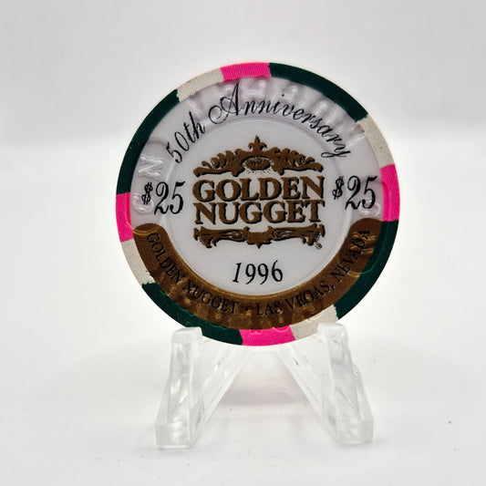 Golden Nugget Las Vegas Nevada 1996 '50th Anniversary' LE $25 Casino Chip N8471
